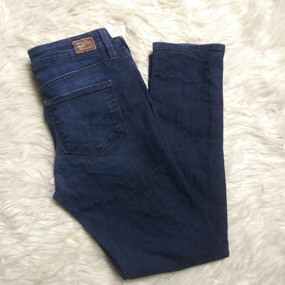 Paige Peg Skinny Stretch Ella Dark Wash Jean Sz 27